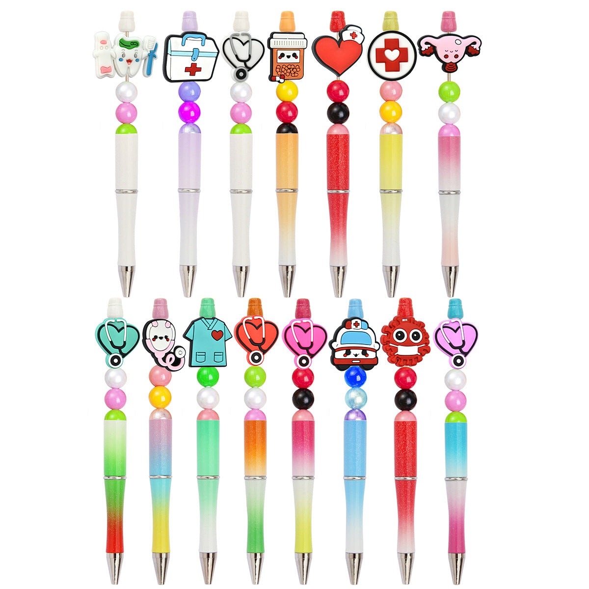 Wholesale  Random 100pcs/pack  Medical Series Ballpoint Pen Beads